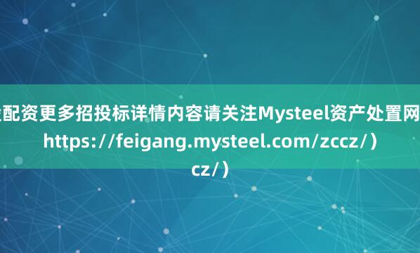 港股配资更多招投标详情内容请关注Mysteel资产处置网页（https://feigang.mysteel.com/zccz/）