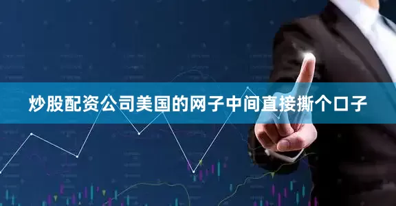 炒股配资公司美国的网子中间直接撕个口子