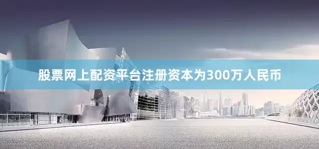 股票网上配资平台注册资本为300万人民币